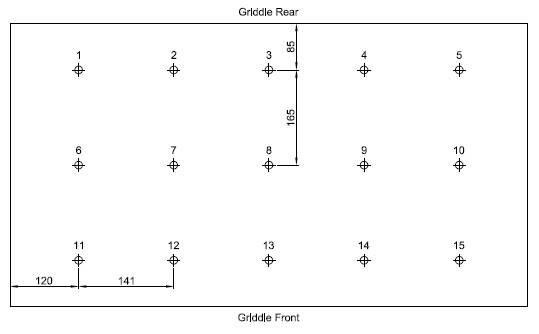 griddle burner diagram showing gas efficiency